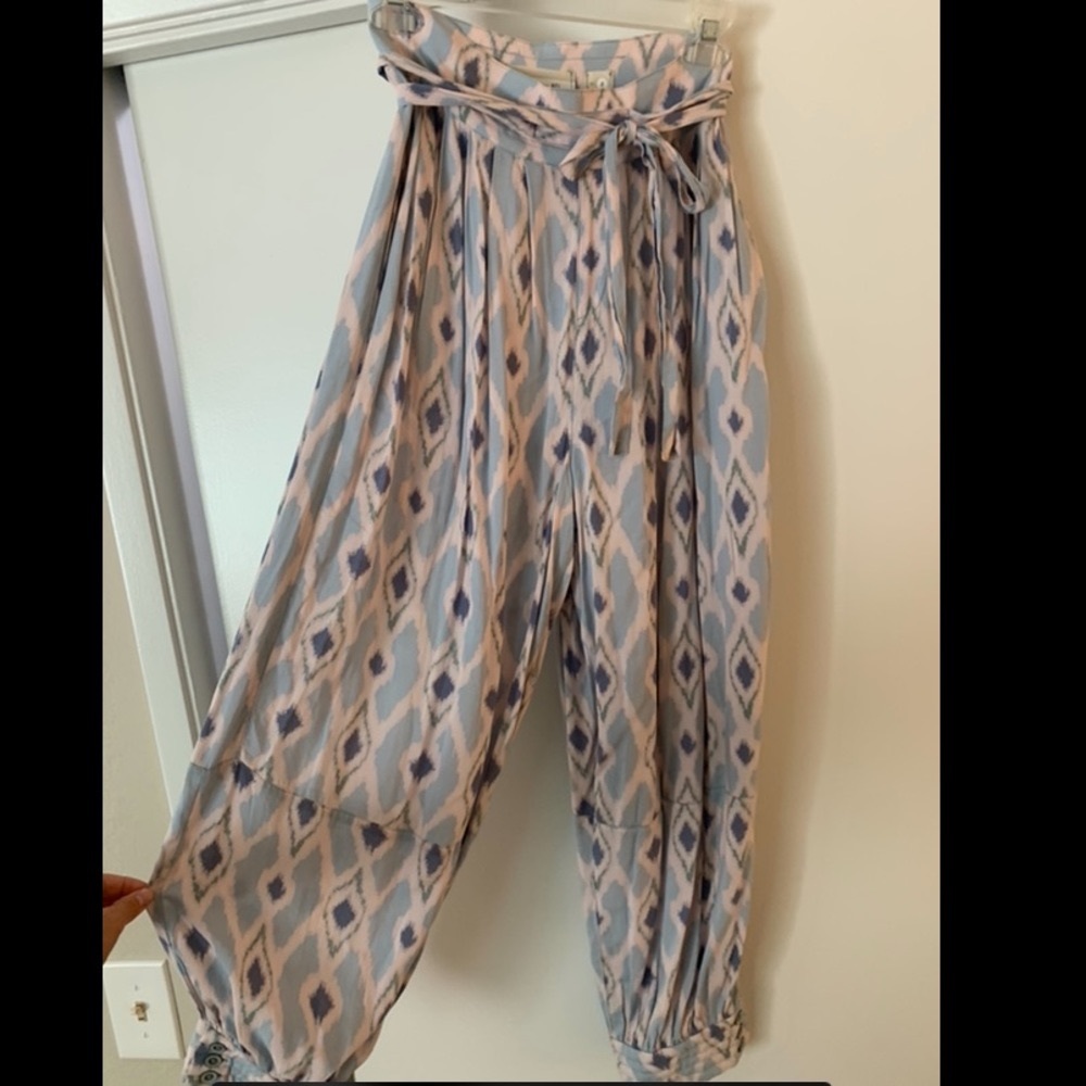Anthropologie printed harem pants.